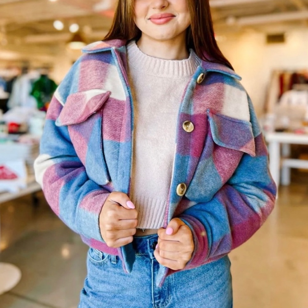 & Merci Plaid Jacket